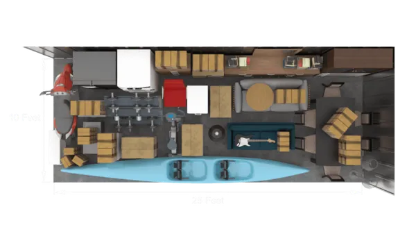 10' x 25' storage unit