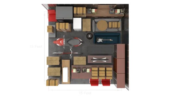 15' x 13' storage unit